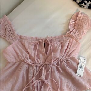 Pink Ruffled Top